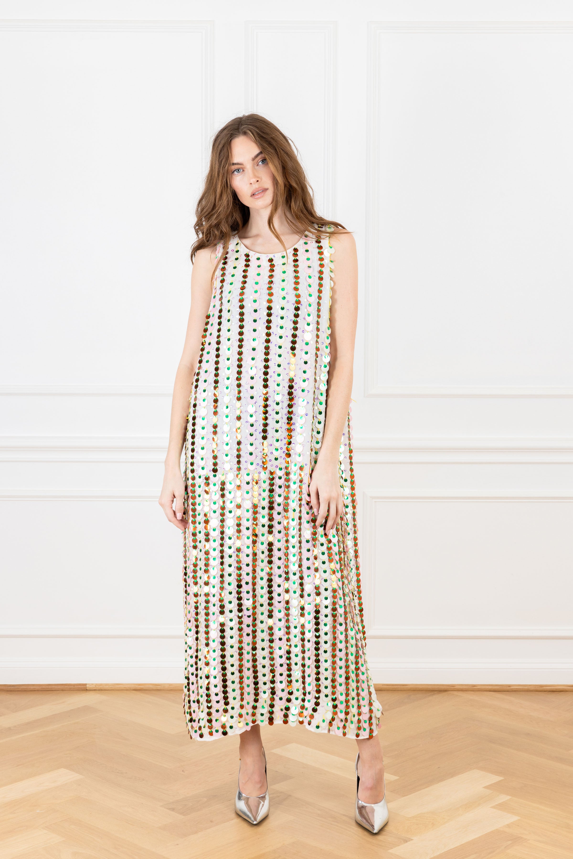 Opal Bangle Sequin Maxi A-Line Dress