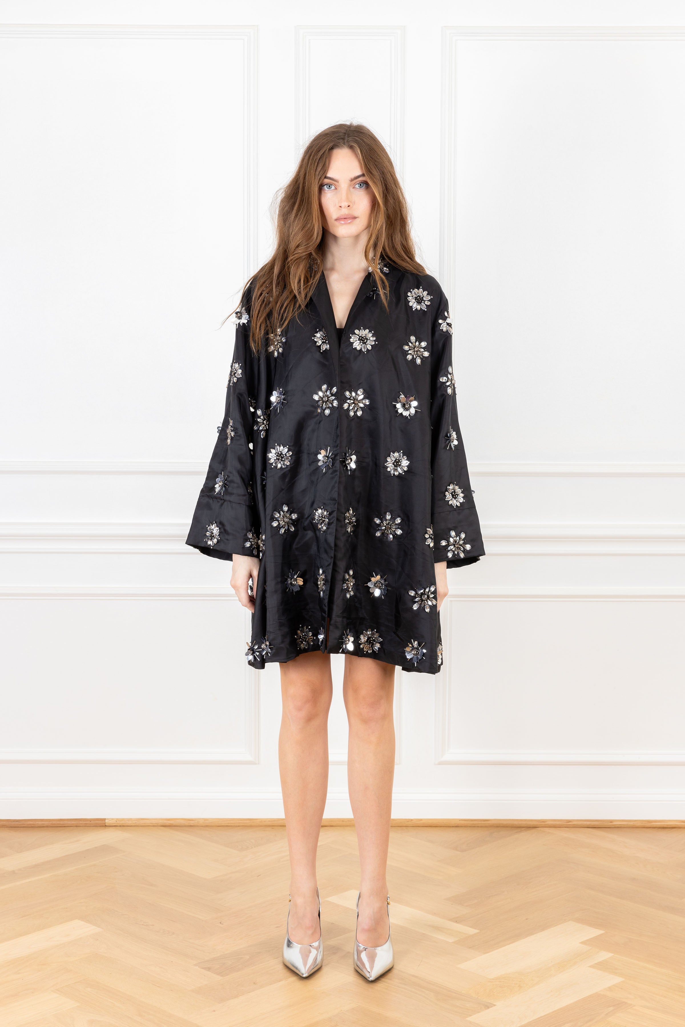 Jewel Burst Mini Dress Coat