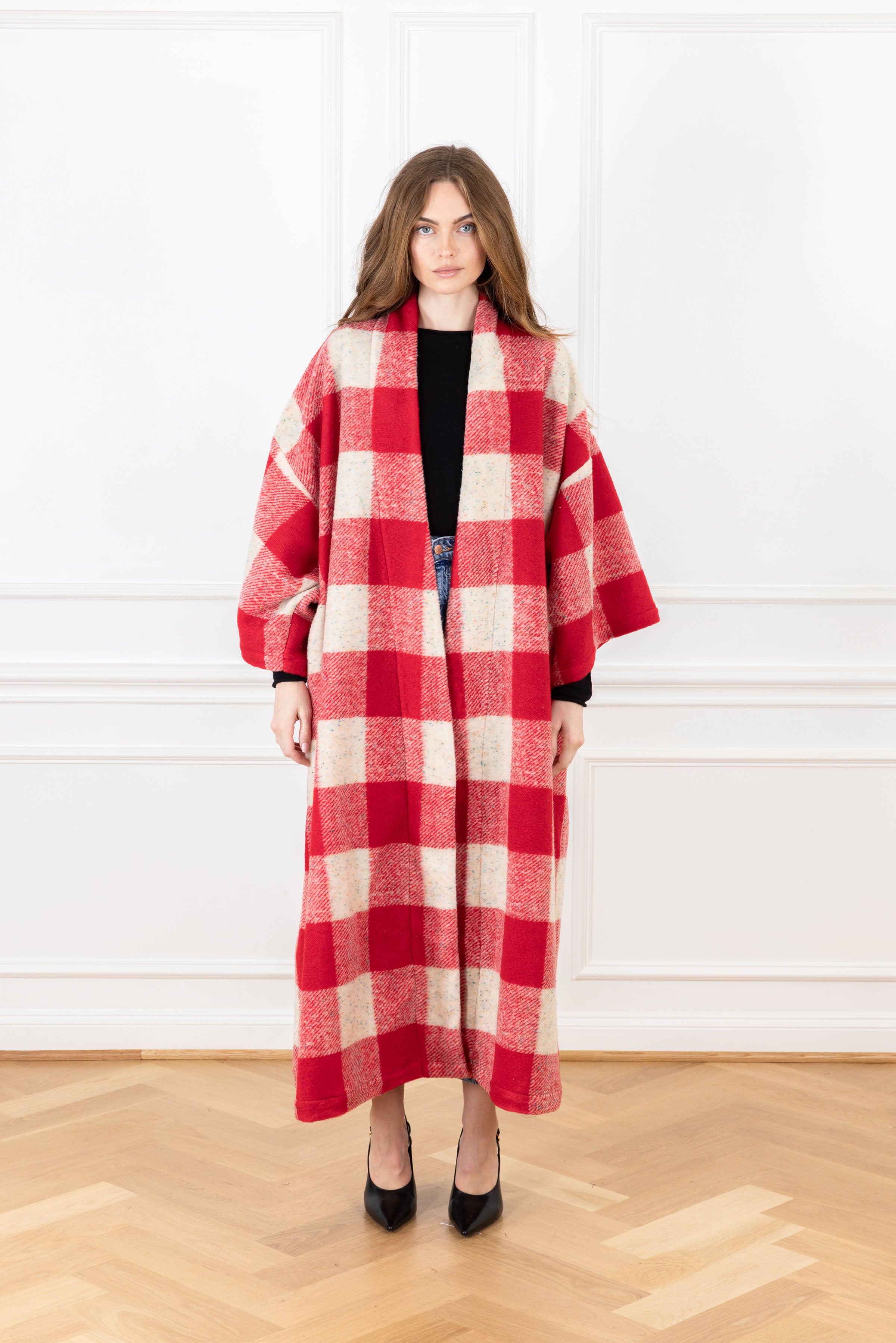 Candy Cane Gingham Maxi Duster