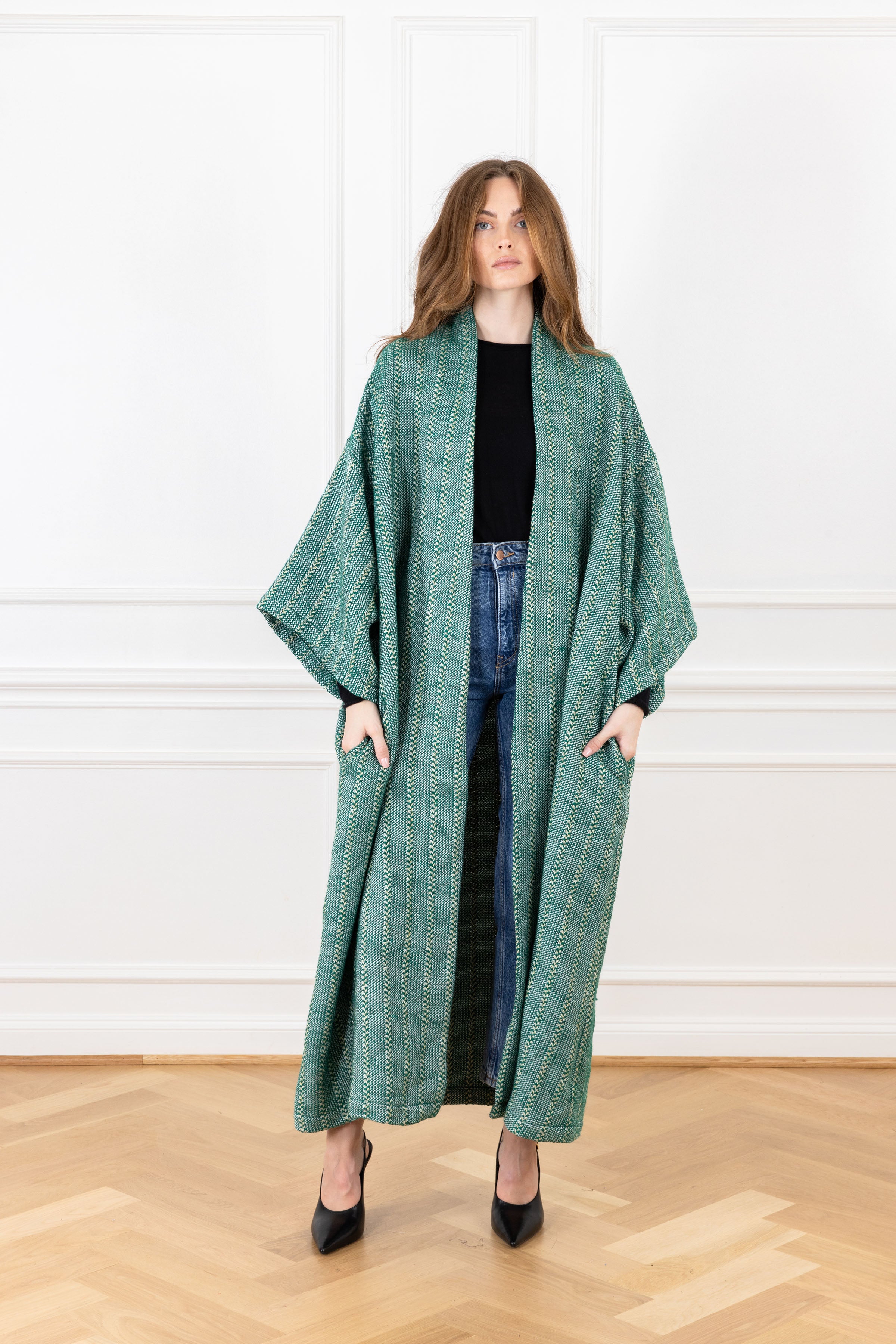 Meadow Shimmer Woven Maxi Duster