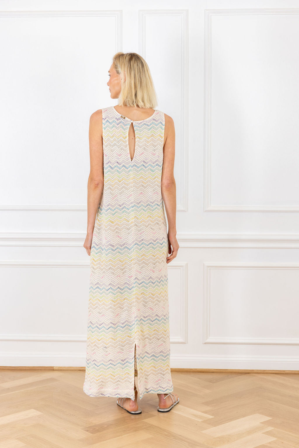 Rainbow Knit Maxi A-line Dress