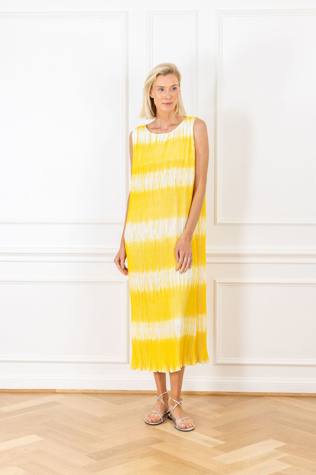 Sunshine Pleated Maxi A-line Dress