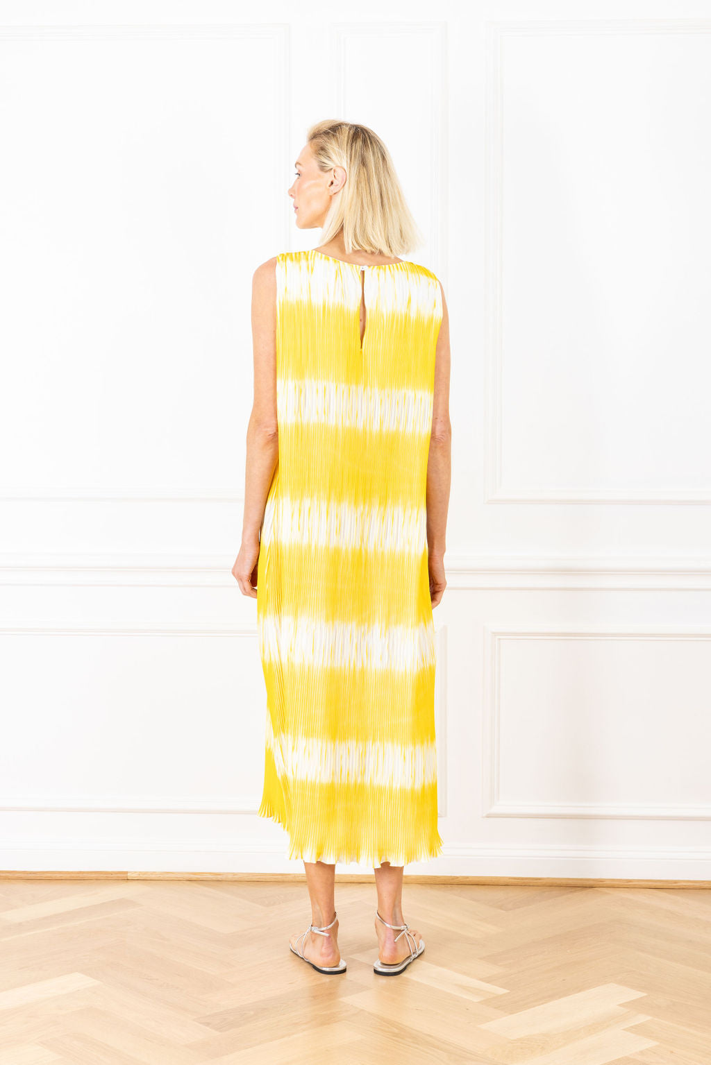 vestido largo plisado Sunshine